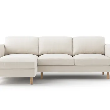 Coltar dreapta 3 locuri, Eden, Micadoni, 250x150x90 cm, catifea, bej imagine