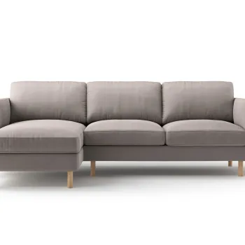 Coltar dreapta 3 locuri, Eden, Micadoni, 250x150x90 cm, catifea, gri beton imagine