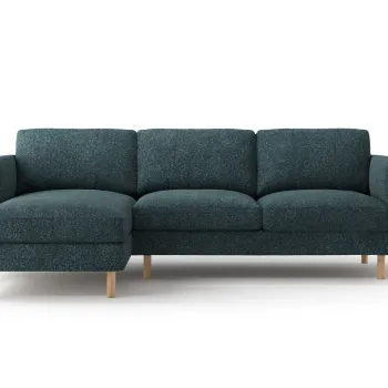 Coltar dreapta 3 locuri, Eden, Micadoni, 250x150x90 cm, tesatura structurata, verde albastrui melanj imagine