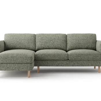 Coltar dreapta 3 locuri, Eden, Micadoni, 250x150x90 cm, tesatura structurata, verde muschi melanj imagine