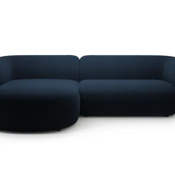 Coltar dreapta 3 locuri, Kate, Micadoni, 285x176x76 cm, catifea, albastru regal imagine