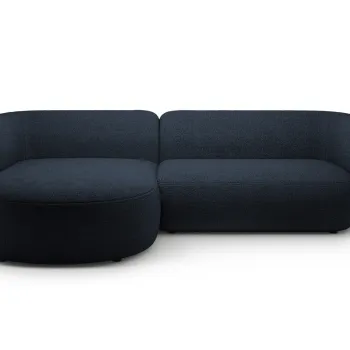 Coltar dreapta 3 locuri, Kate, Micadoni, 285x176x76 cm, tesatura boucle, albastru inchis imagine