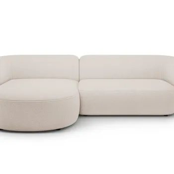 Coltar dreapta 3 locuri, Kate, Micadoni, 285x176x76 cm, tesatura boucle, bej imagine