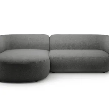 Coltar dreapta 3 locuri, Kate, Micadoni, 285x176x76 cm, tesatura boucle, gri inchis imagine