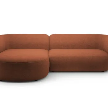 Coltar dreapta 3 locuri, Kate, Micadoni, 285x176x76 cm, tesatura boucle, teracota imagine