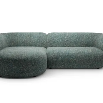 Coltar dreapta 3 locuri, Kate, Micadoni, 285x176x76 cm, tesatura structurata, albastru melanj imagine