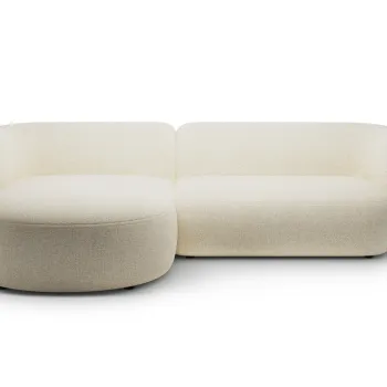 Coltar dreapta 3 locuri, Kate, Micadoni, 285x176x76 cm, tesatura structurata, bej deschis imagine