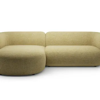 Coltar dreapta 3 locuri, Kate, Micadoni, 285x176x76 cm, tesatura structurata, galben melanj imagine