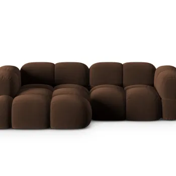 Coltar dreapta 3 locuri, Loretto, Cosmopolitan Design, 250x147x68 cm, catifea, ciocolata imagine