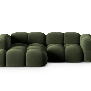 Coltar dreapta 3 locuri, Loretto, Cosmopolitan Design, 250x147x68 cm, catifea, verde imagine