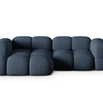Coltar dreapta 3 locuri, Loretto, Cosmopolitan Design, 250x147x68 cm, tesatura structurata, albastru inchis imagine