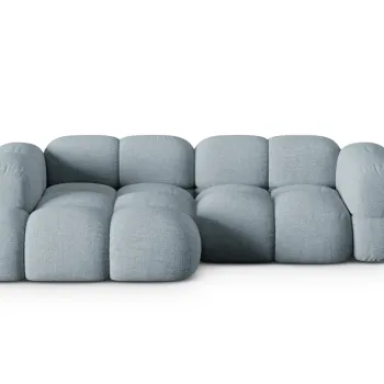 Coltar dreapta 3 locuri, Loretto, Cosmopolitan Design, 250x147x68 cm, tesatura structurata, albastru pastel imagine