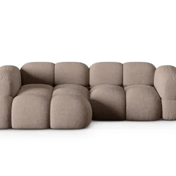 Coltar dreapta 3 locuri, Loretto, Cosmopolitan Design, 250x147x68 cm, tesatura structurata, cappuccino imagine