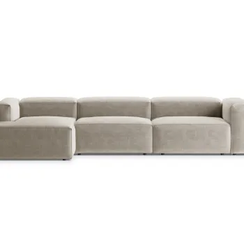 Coltar dreapta 4 locuri, Bergamo, Cosmopolitan Design, 344x152x70 cm, tesatura structurata, bej imagine