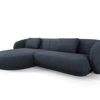 Coltar dreapta 4 locuri, Camden, Cosmopolitan Design, 289x177x72 cm, tesatura chenille, albastru imagine