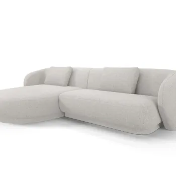 Coltar dreapta 4 locuri, Camden, Cosmopolitan Design, 289x177x72 cm, tesatura chenille, argintiu imagine