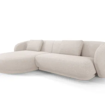 Coltar dreapta 4 locuri, Camden, Cosmopolitan Design, 289x177x72 cm, tesatura chenille, bej imagine