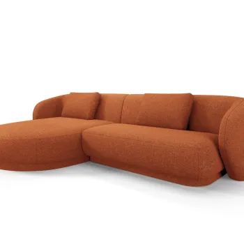 Coltar dreapta 4 locuri, Camden, Cosmopolitan Design, 289x177x72 cm, tesatura chenille, teracota imagine