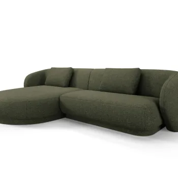 Coltar dreapta 4 locuri, Camden, Cosmopolitan Design, 289x177x72 cm, tesatura chenille, verde imagine