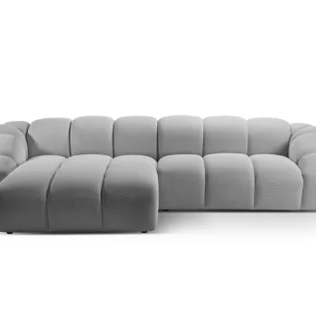 Coltar dreapta 4 locuri, Diana-191, Micadoni Home, 334x182x72 cm, tesatura 3D Sonic, argintiu imagine