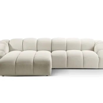 Coltar dreapta 4 locuri, Diana-191, Micadoni Home, 334x182x72 cm, tesatura 3D Sonic, bej deschis imagine