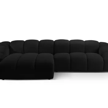 Coltar dreapta 4 locuri, Diana-191, Micadoni Home, 334x182x72 cm, tesatura 3D Sonic, negru imagine