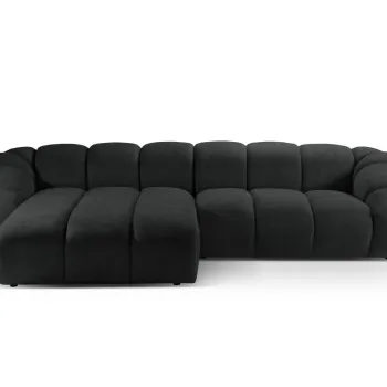 Coltar dreapta 4 locuri, Diana-192, Micadoni Home, 334x182x72 cm, catifea structurata, antracit imagine