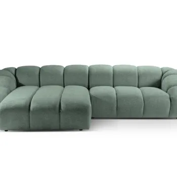 Coltar dreapta 4 locuri, Diana-192, Micadoni Home, 334x182x72 cm, catifea structurata, verde menta imagine