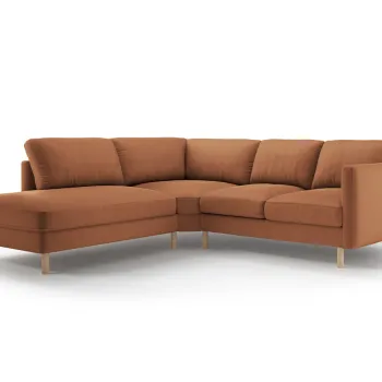 Coltar dreapta 4 locuri, Eden, Micadoni, 267x234x90 cm, catifea, miere imagine