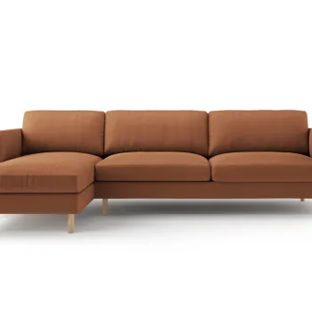 Coltar dreapta 4 locuri, Eden, Micadoni, 286x150x90 cm, catifea, miere imagine