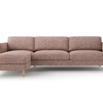 Coltar dreapta 4 locuri, Eden, Micadoni, 286x150x90 cm, tesatura structurata, roz melanj imagine