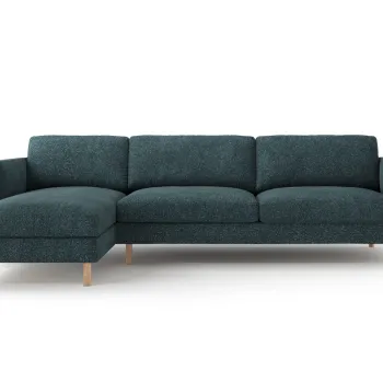 Coltar dreapta 4 locuri, Eden, Micadoni, 286x150x90 cm, tesatura structurata, verde albastrui melanj imagine