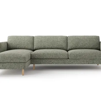 Coltar dreapta 4 locuri, Eden, Micadoni, 286x150x90 cm, tesatura structurata, verde muschi melanj imagine