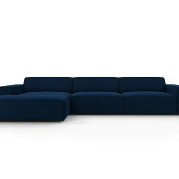 Coltar dreapta 4 locuri, Jodie, Micadoni Home, BL, 284x166x70 cm, catifea, albastru regal imagine