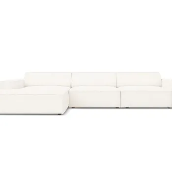 Coltar dreapta 4 locuri, Jodie, Micadoni Home, BL, 284x166x70 cm, poliester Boucle, bej imagine