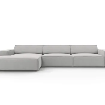 Coltar dreapta 4 locuri, Jodie, Micadoni Home, BL, 284x166x70 cm, poliester, gri deschis imagine