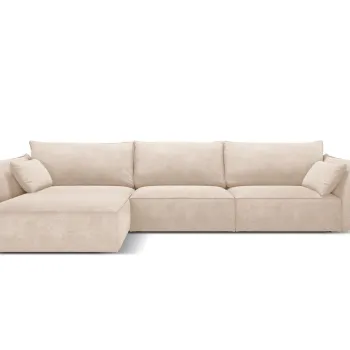 Coltar dreapta 4 locuri, Kaelle, Micadoni Home, BL, 308x171x85 cm, poliester chenille, bej imagine