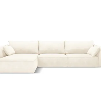 Coltar dreapta 4 locuri, Kaelle, Micadoni Home, BL, 308x171x85 cm, poliester chenille, bej deschis imagine