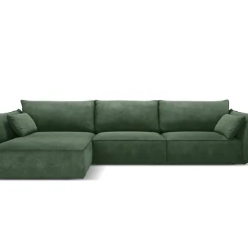 Coltar dreapta 4 locuri, Kaelle, Micadoni Home, BL, 308x171x85 cm, poliester chenille, verde bottle imagine