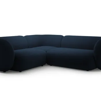 Coltar dreapta 4 locuri, Kate, Micadoni, 252x220x76 cm, catifea, albastru regal imagine