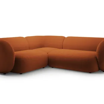 Coltar dreapta 4 locuri, Kate, Micadoni, 252x220x76 cm, catifea, teracota imagine