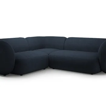 Coltar dreapta 4 locuri, Kate, Micadoni, 252x220x76 cm, tesatura boucle, albastru inchis imagine