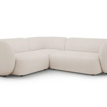 Coltar dreapta 4 locuri, Kate, Micadoni, 252x220x76 cm, tesatura boucle, bej imagine