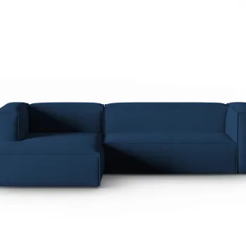 Coltar dreapta 4 locuri, Mackay, Cosmopolitan Design, 282x166x73 cm, catifea tricotata, albastru inchis imagine