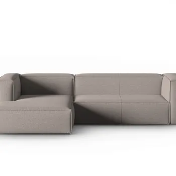 Coltar dreapta 4 locuri, Mackay, Cosmopolitan Design, 282x166x73 cm, catifea tricotata, cappuccino imagine