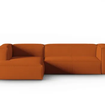 Coltar dreapta 4 locuri, Mackay, Cosmopolitan Design, 282x166x73 cm, catifea tricotata, teracota imagine