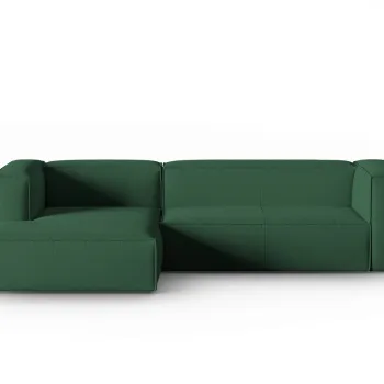 Coltar dreapta 4 locuri, Mackay, Cosmopolitan Design, 282x166x73 cm, catifea tricotata, verde imagine