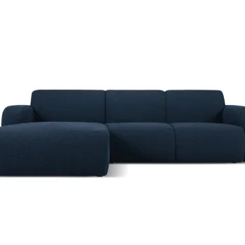 Coltar dreapta 4 locuri, Molino-101, Micadoni Home, 250x170x72 cm, tesatura boucle, albastru inchis imagine