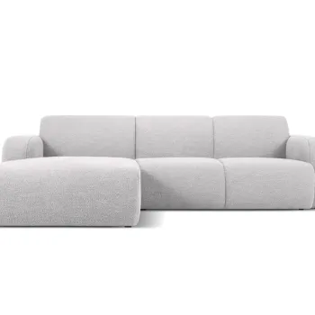 Coltar dreapta 4 locuri, Molino-101, Micadoni Home, 250x170x72 cm, tesatura boucle, gri deschis imagine