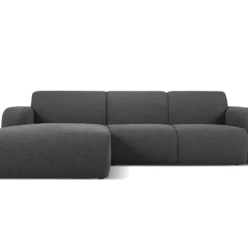 Coltar dreapta 4 locuri, Molino-101, Micadoni Home, 250x170x72 cm, tesatura boucle, gri inchis imagine